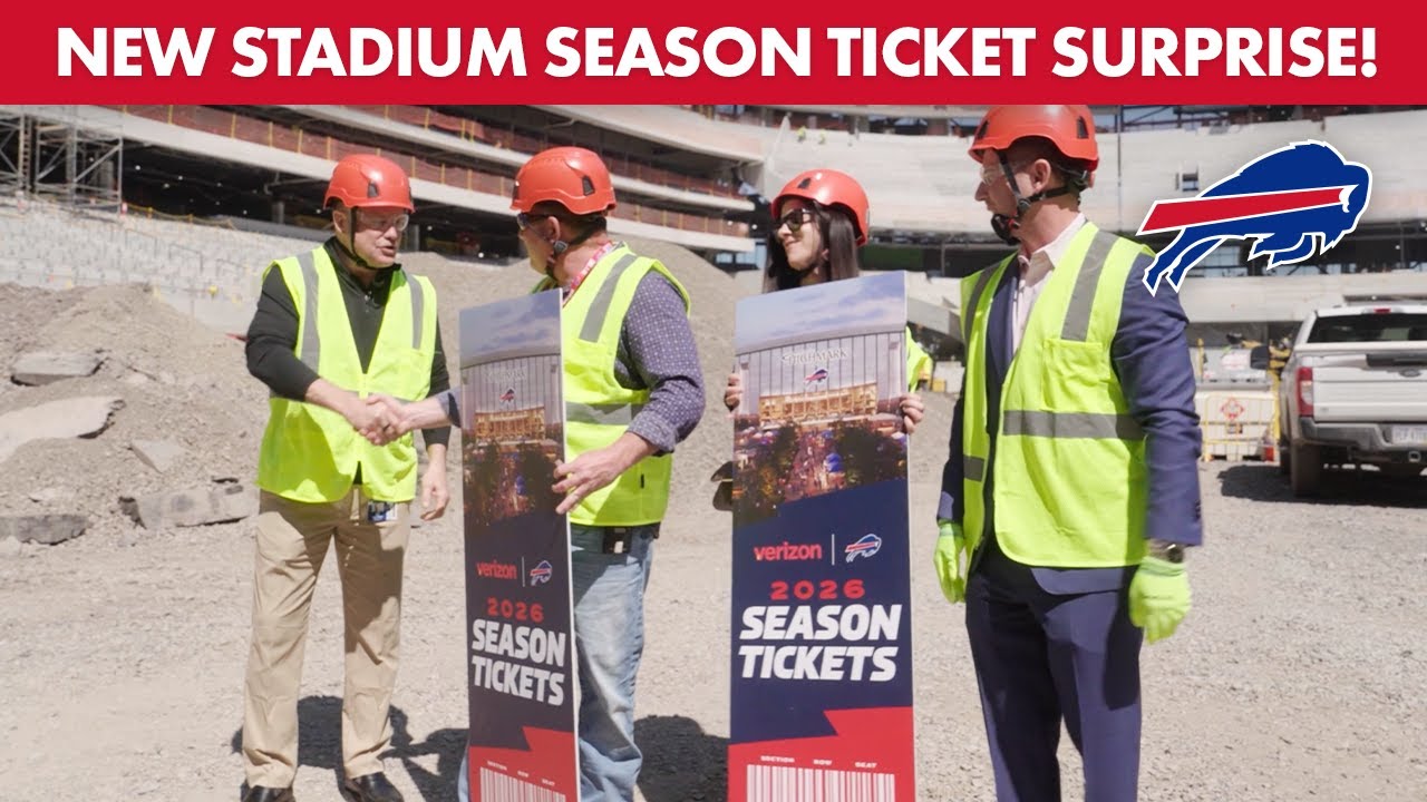New Stadium Construction Worker Surprised With 2026 Season Tickets By Steve Tasker! | Buffalo Bills